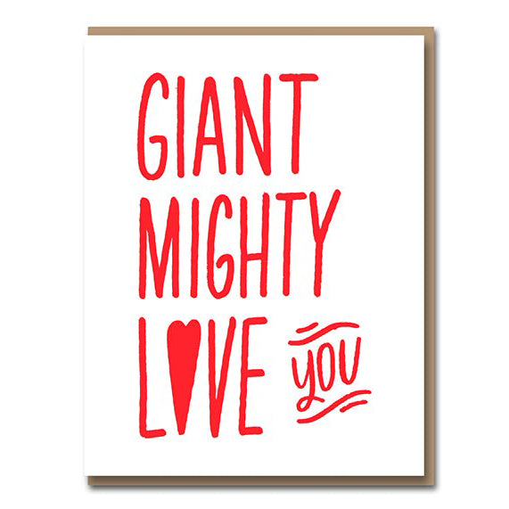 Giant Mighty Love Valentine's Card