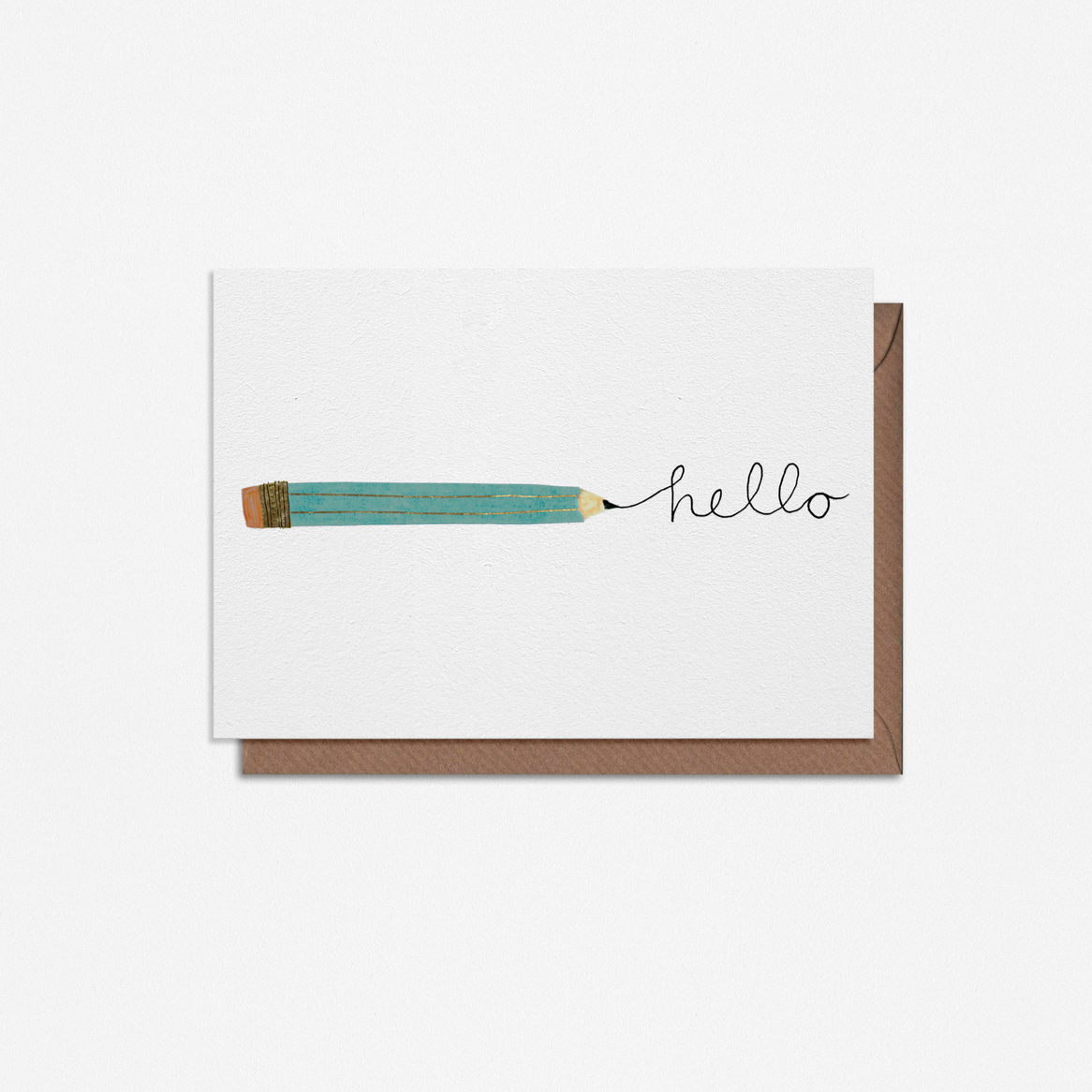 Hello From My Pencil Greetings Card