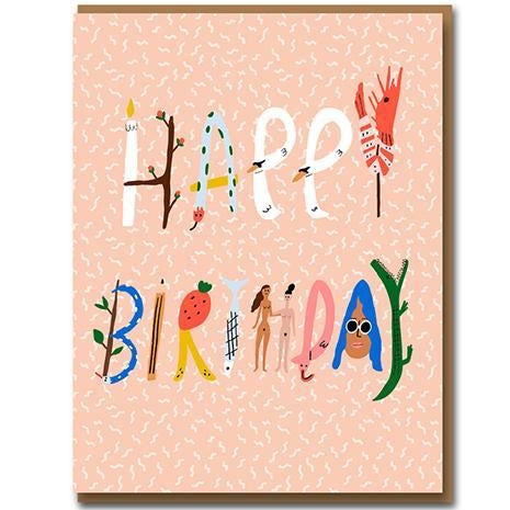 Spell It Out Birthday Greetings Card