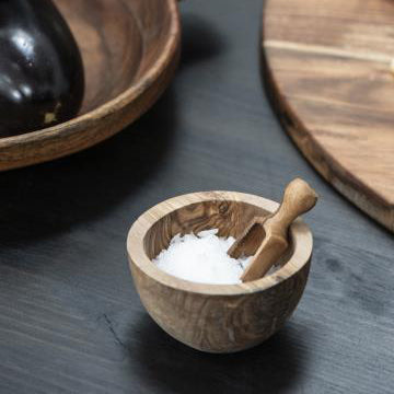 Olive Wood Salt Scoop