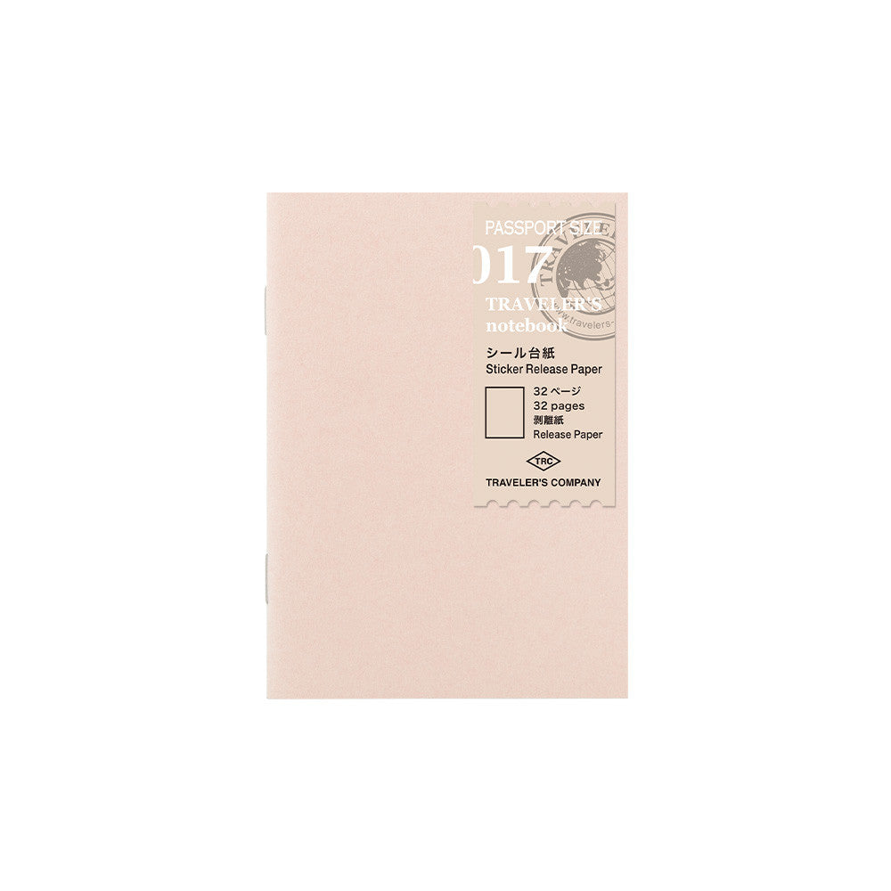 017 Sticker Release Paper - Passport TRAVELER'S Notebook Refill