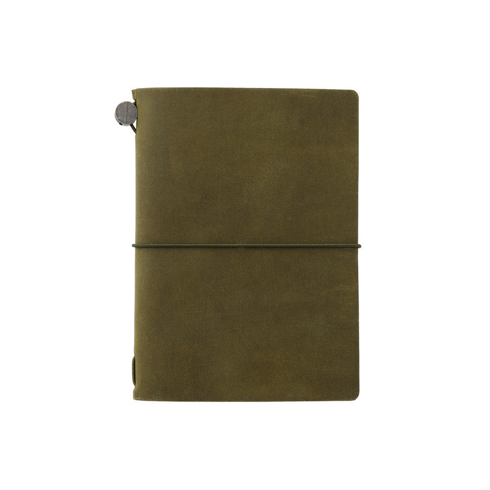 Passport Sized TRAVELER'S Notebook Starter Kit - Olive Leather