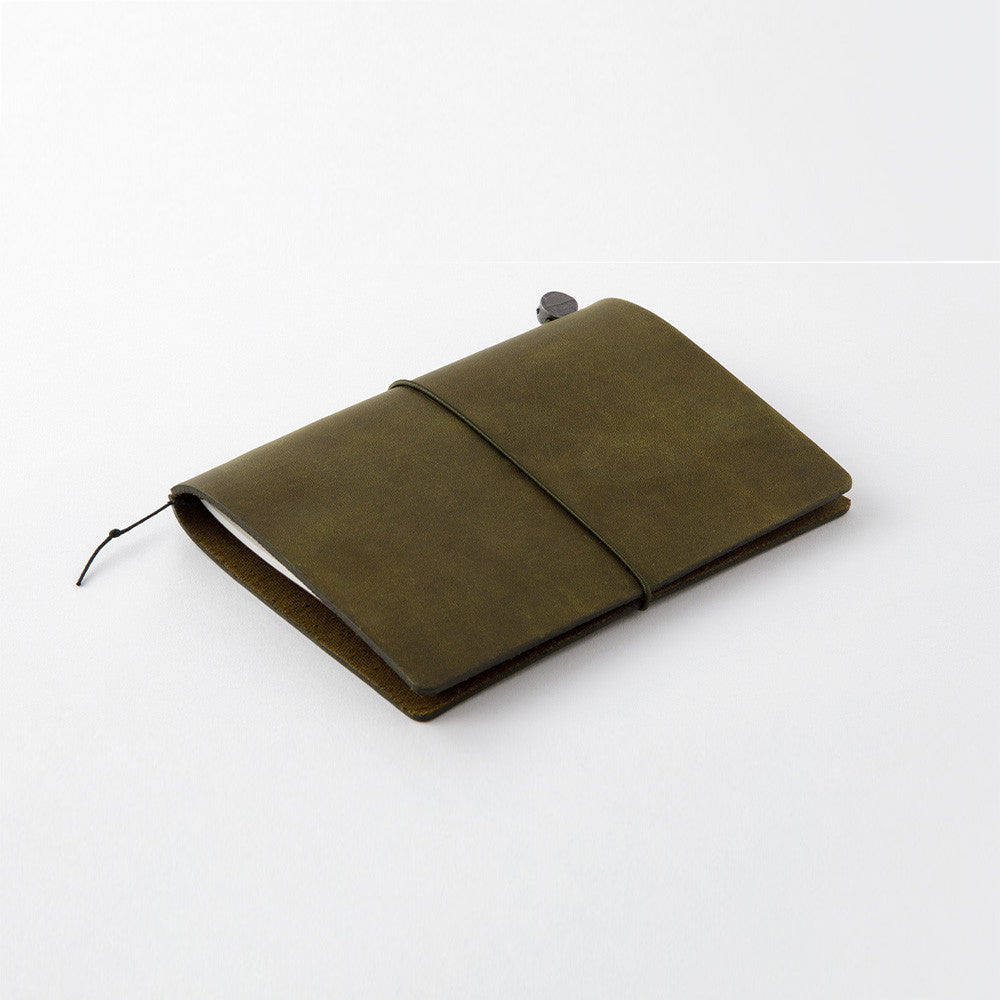 Passport Sized TRAVELER'S Notebook Starter Kit - Olive Leather