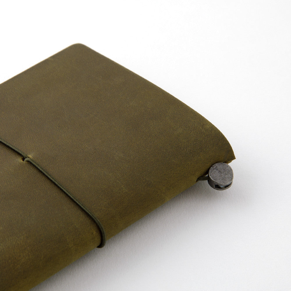Passport Sized Traveler's Notebook Starter Kit - Olive Leather