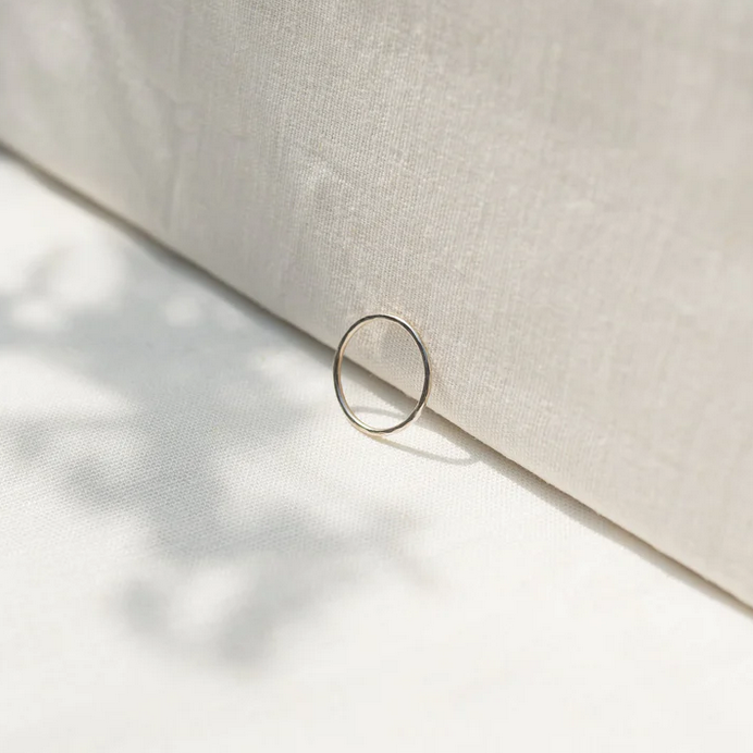 Plain Hammered Stacking Ring