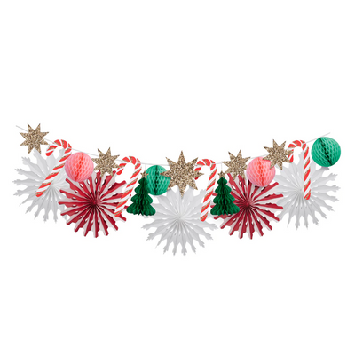 Giant Christmas Honeycomb Garland