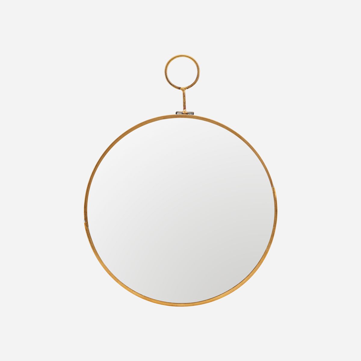Round Brass Loop Mirror