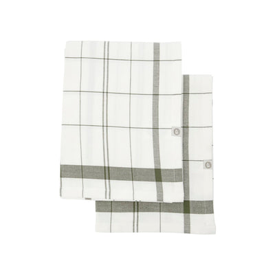 Pair of Chef Tea Towels - Green