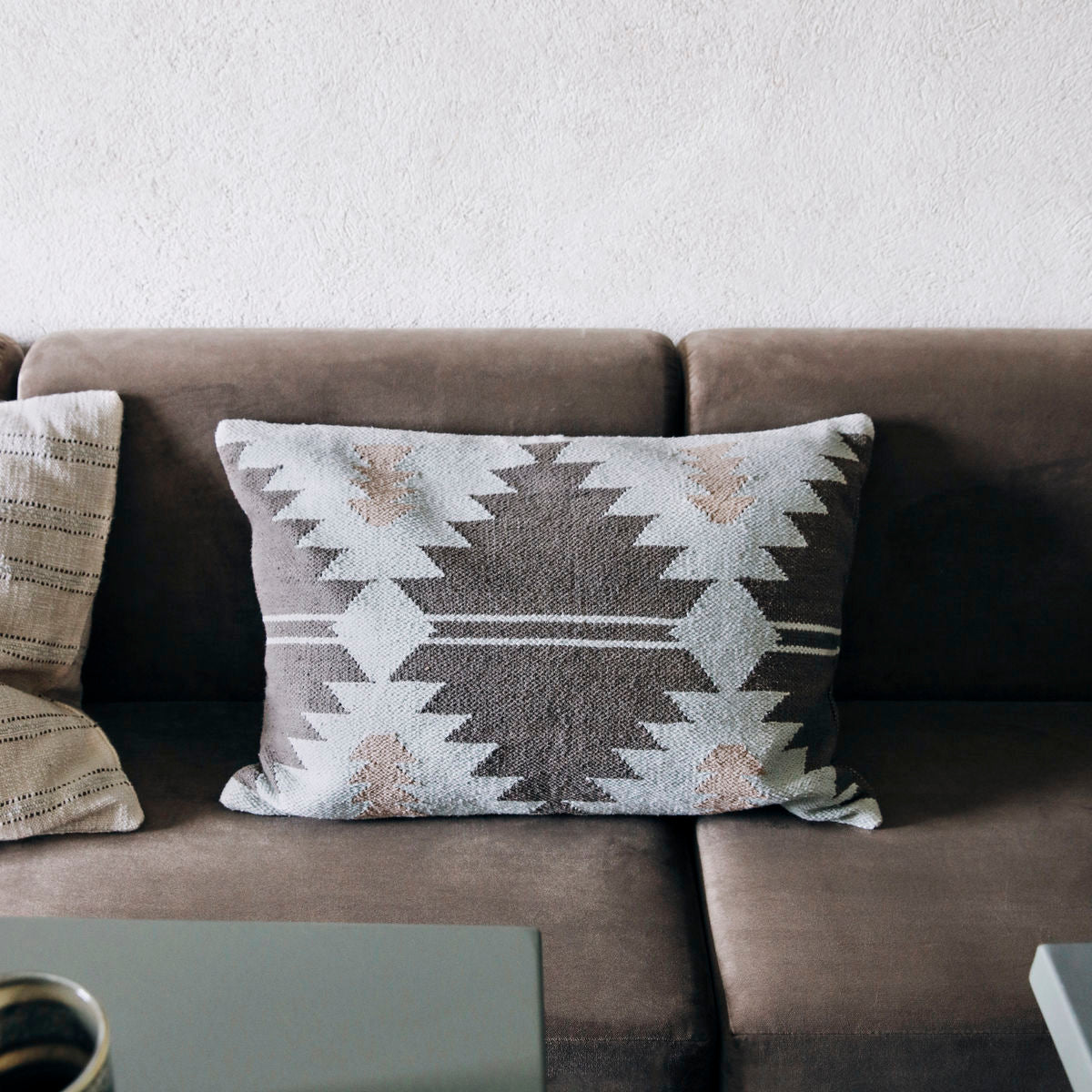 Class Woven Brown and Blush Cushion