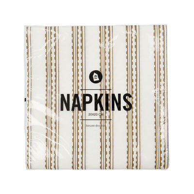 Pack of Paper Napkins -  Trace Yellow and Brown