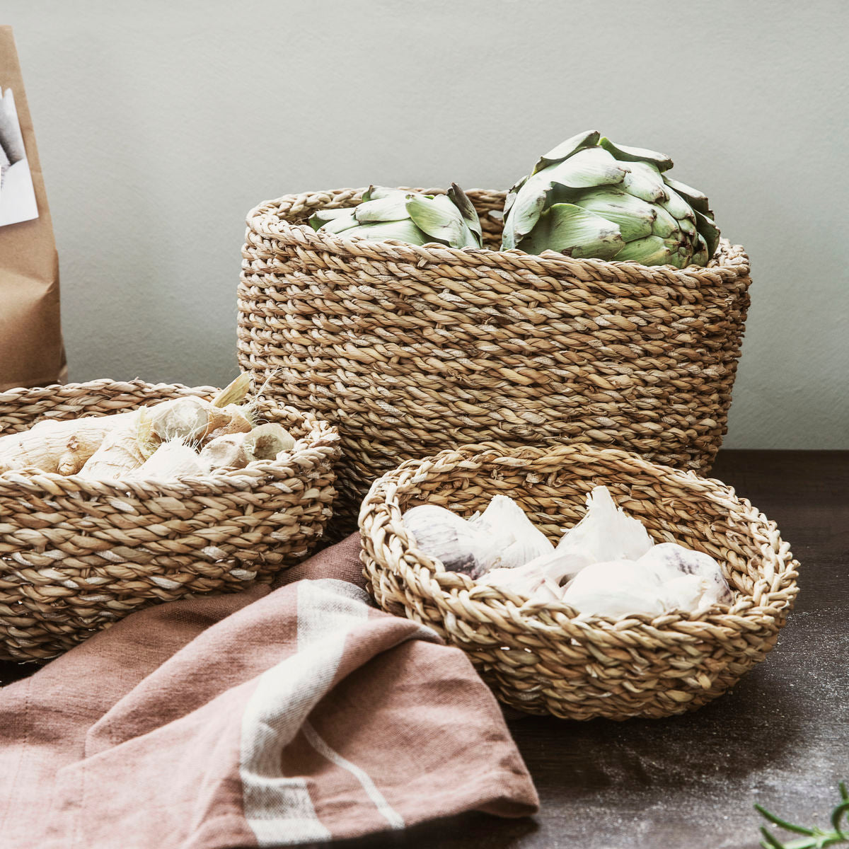 Small Bread Basket Pair