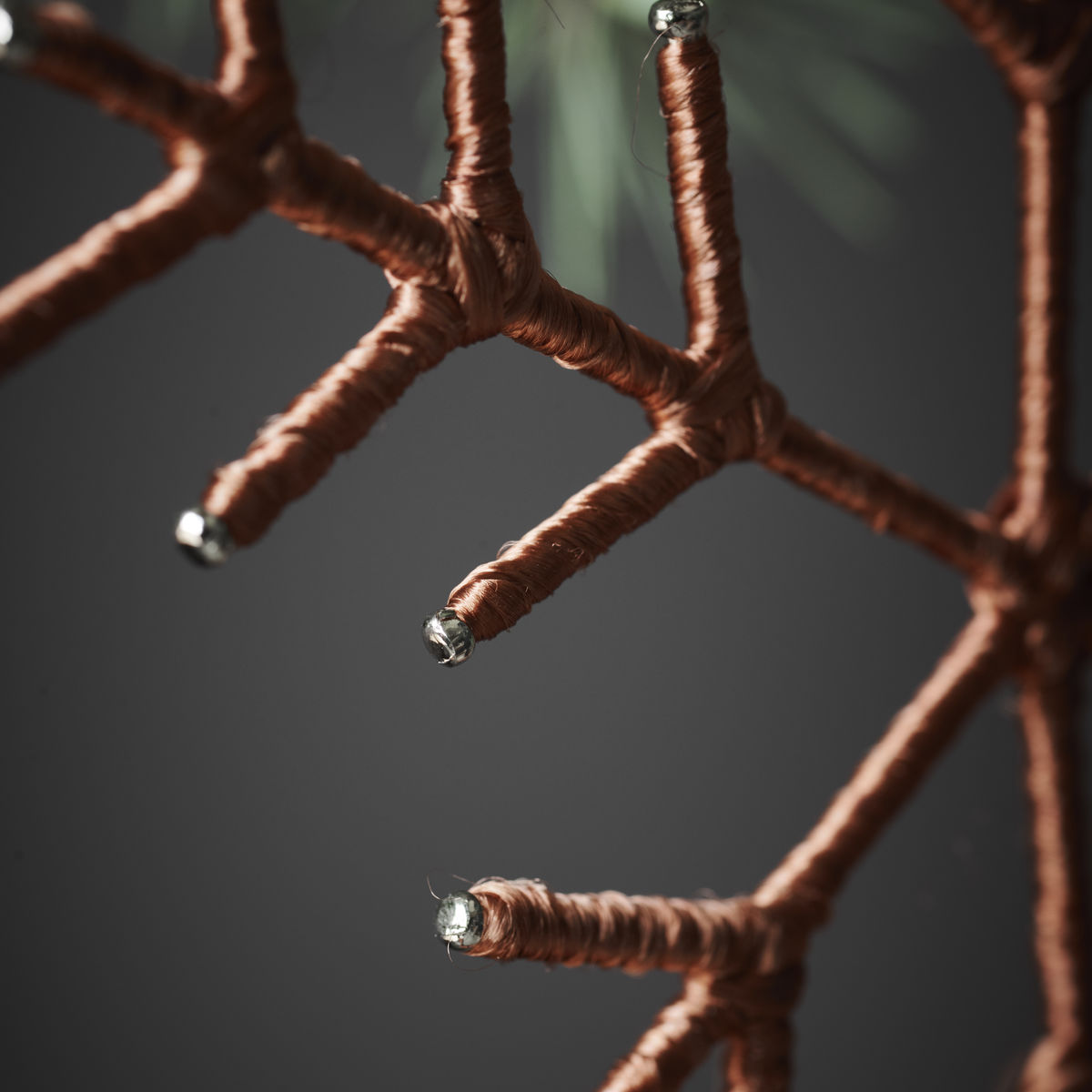 Set of 3 Snowflakes and Stars Tree Ornaments - Copper
