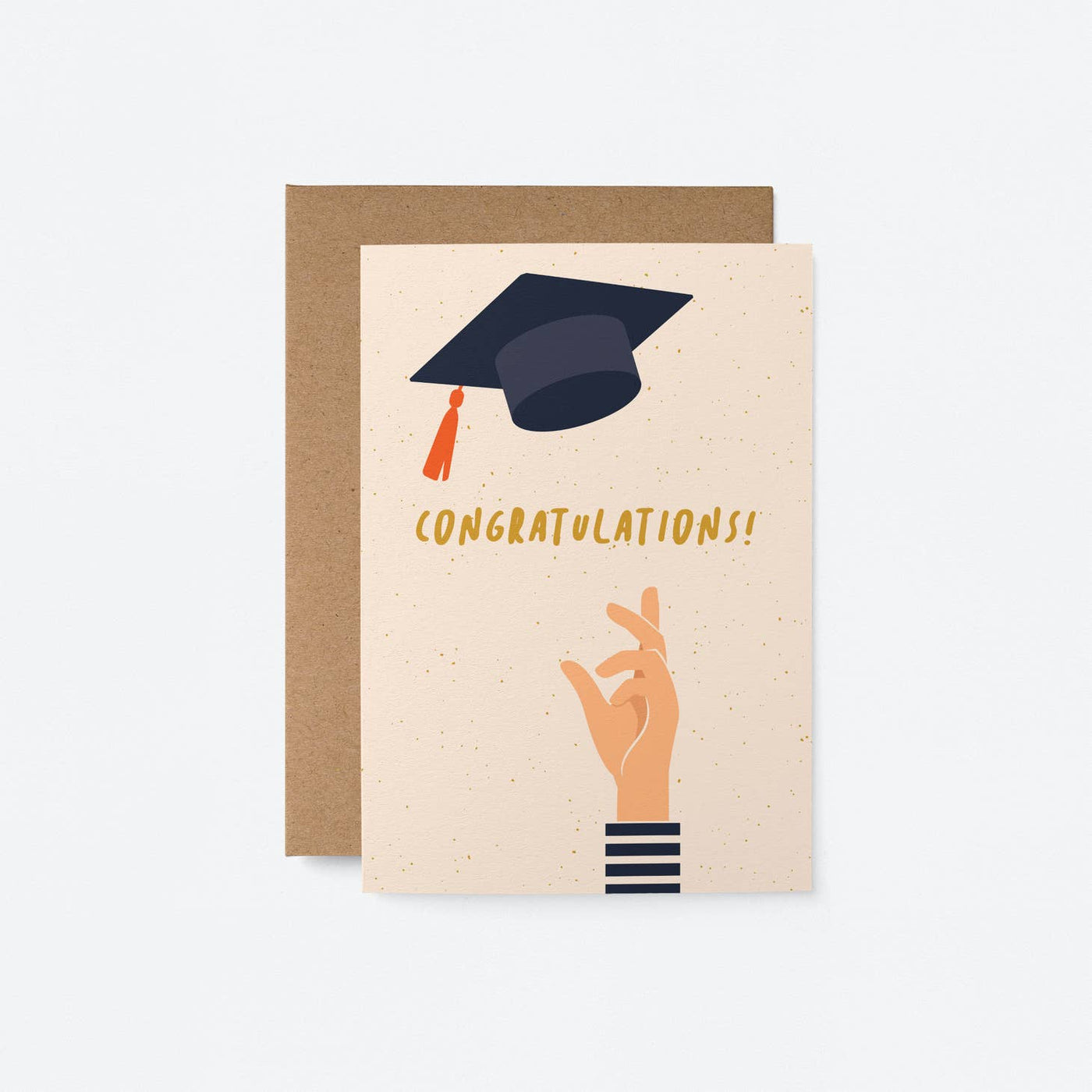 Congratulations Graduation Card - Black Cap