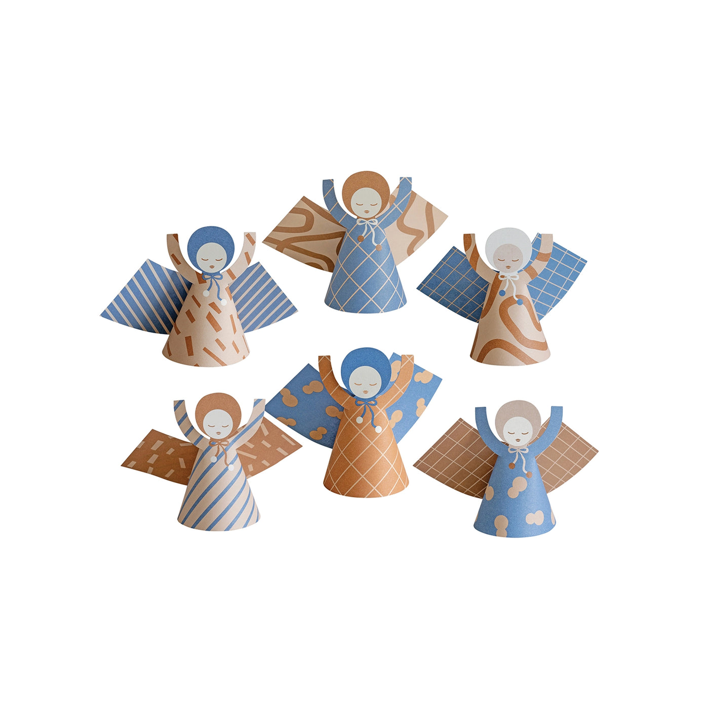 Angel Christmas Decorations - Pack of 6