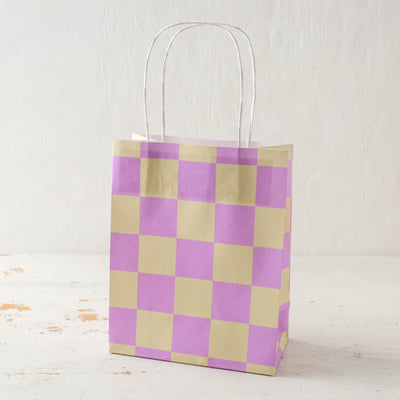 Pack of Five Paper Gift Bags - Checkerboard
