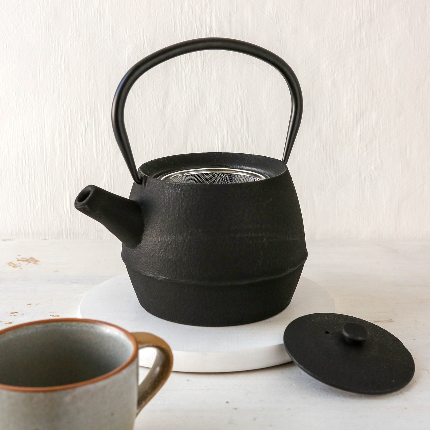 Black Cast Teapot