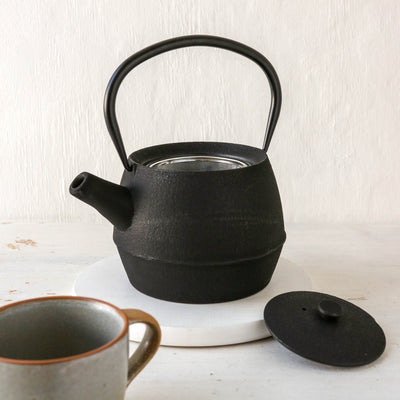 Black Cast Teapot