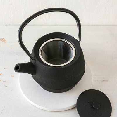 Black Cast Teapot