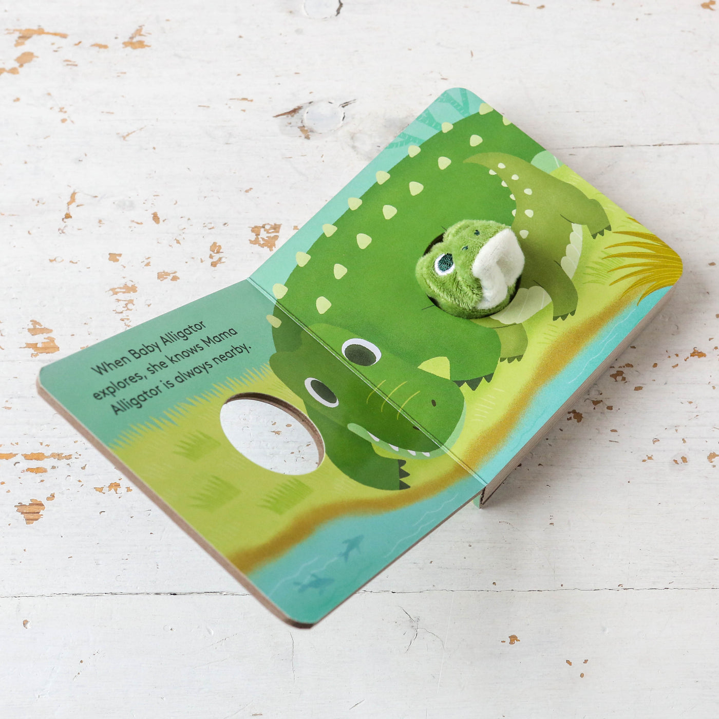 Finger Puppet Board Book - Baby Alligator
