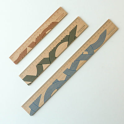 Organic Lines Wooden Rulers