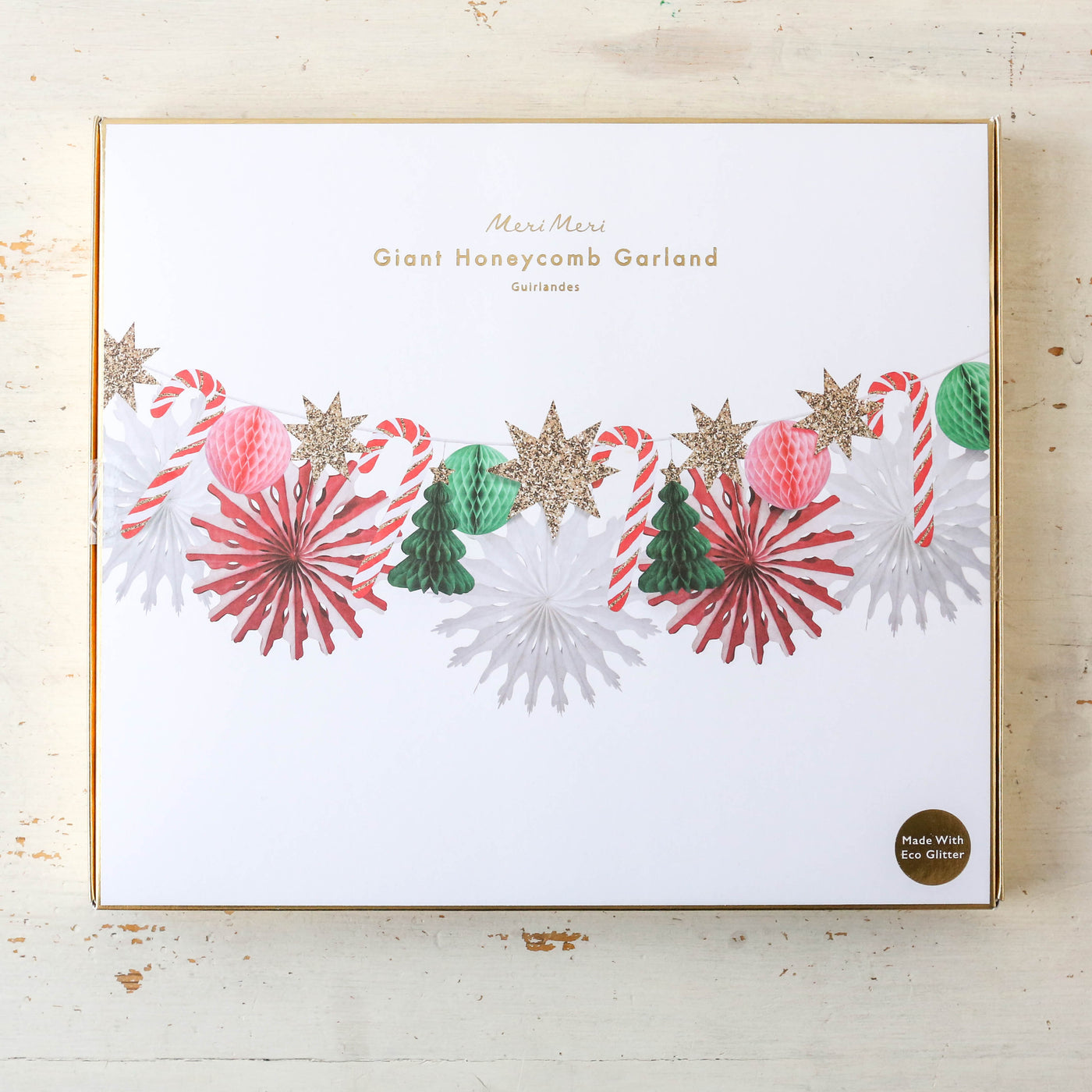 Giant Christmas Honeycomb Garland