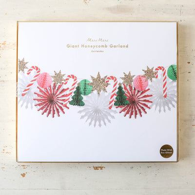 Giant Christmas Honeycomb Garland