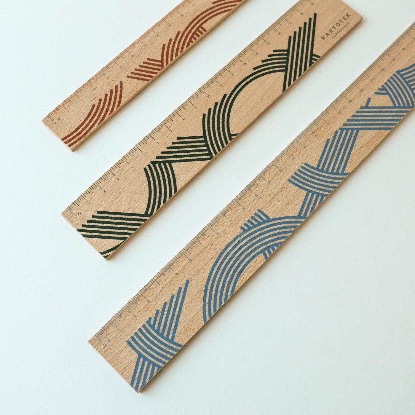 Organic Lines Wooden Rulers