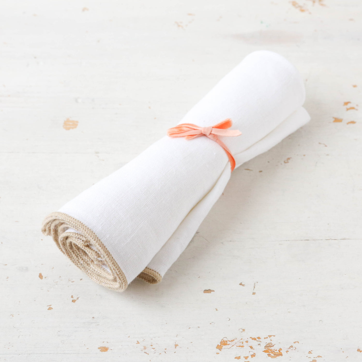 Set of Four Washed Linen Napkins - White