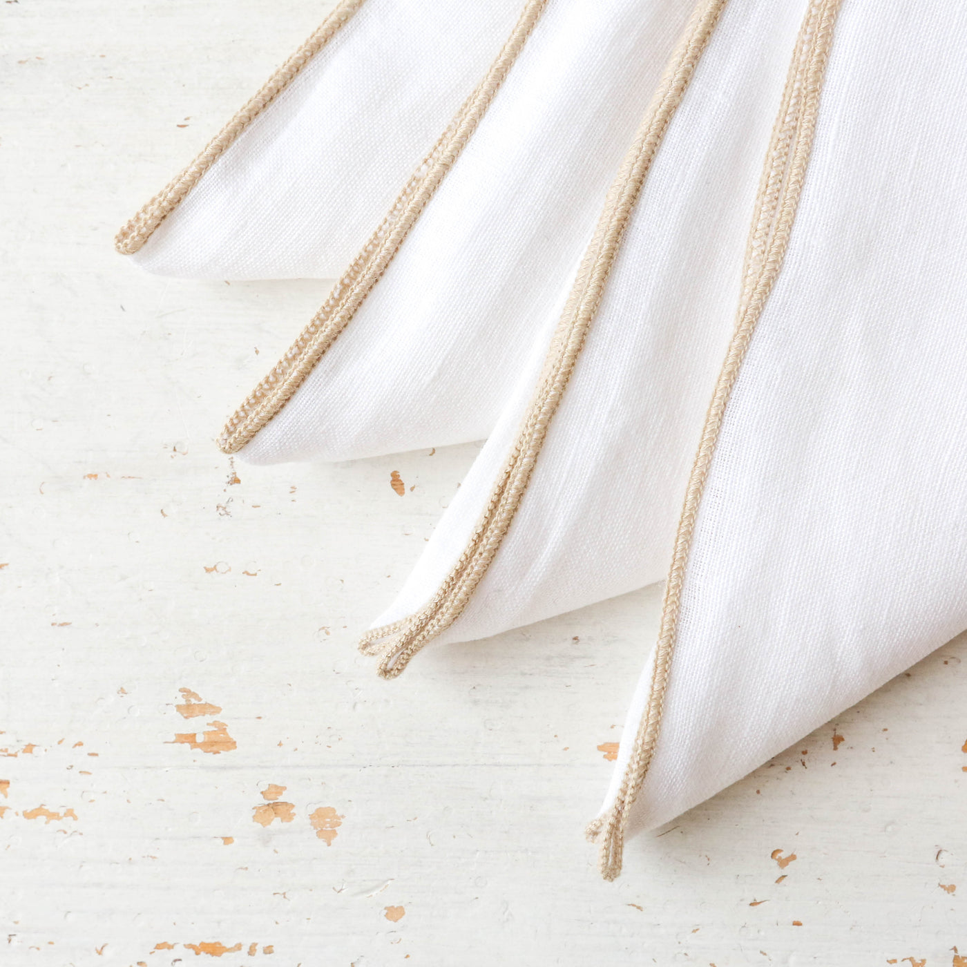 Set of Four Washed Linen Napkins - White