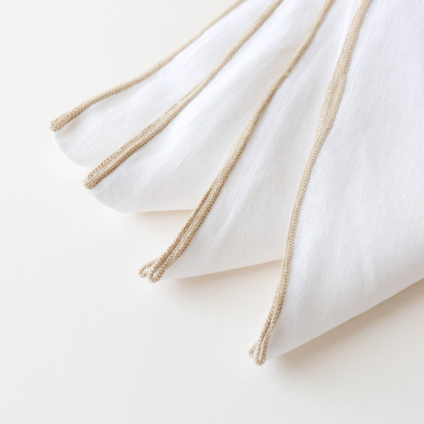 Set of Four Washed Linen Napkins - White