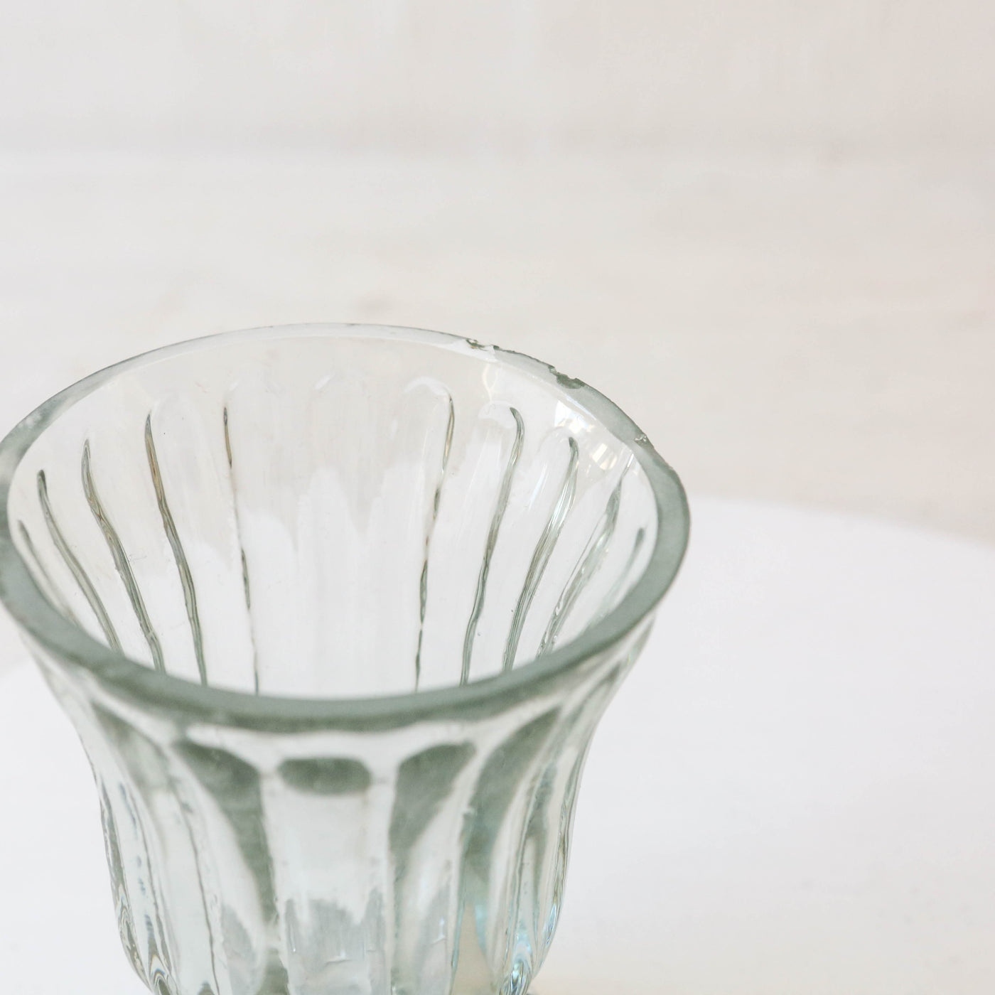 9cm Ridged Recycled Glass Vase