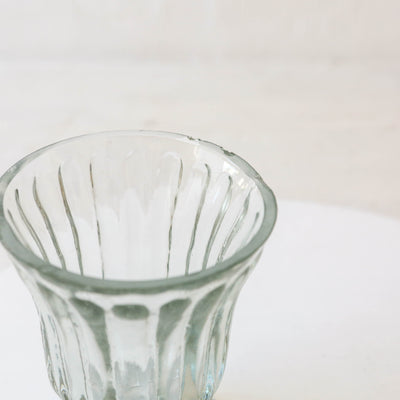 9cm Ridged Recycled Glass Vase