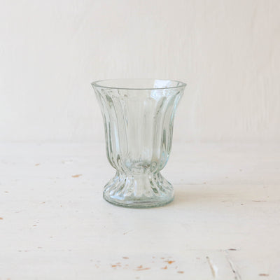 9cm Ridged Recycled Glass Vase