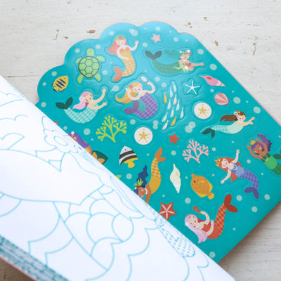 Colouring Book with Stickers - Mermaids