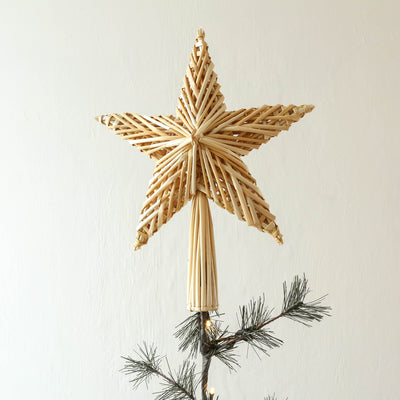 Straw Star Christmas Tree Topper