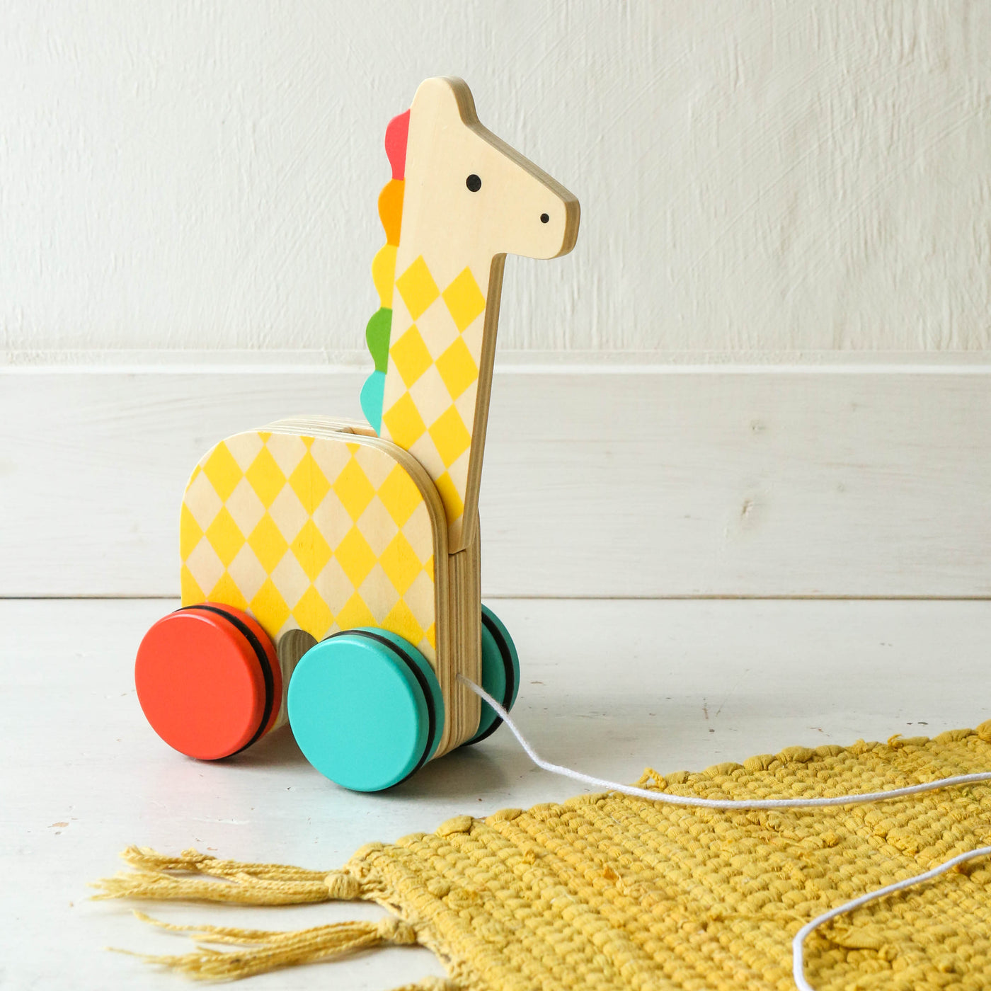 On-the-Go Giraffe Wooden Pull Toy