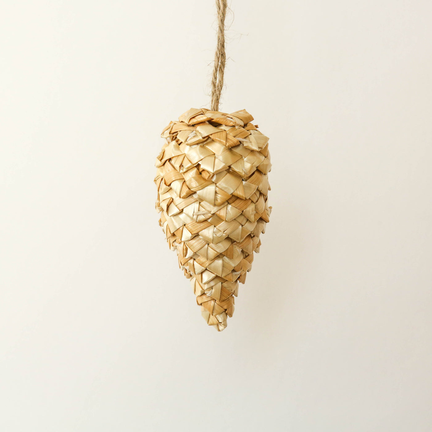 SALE Straw Cone Hanging Bauble
