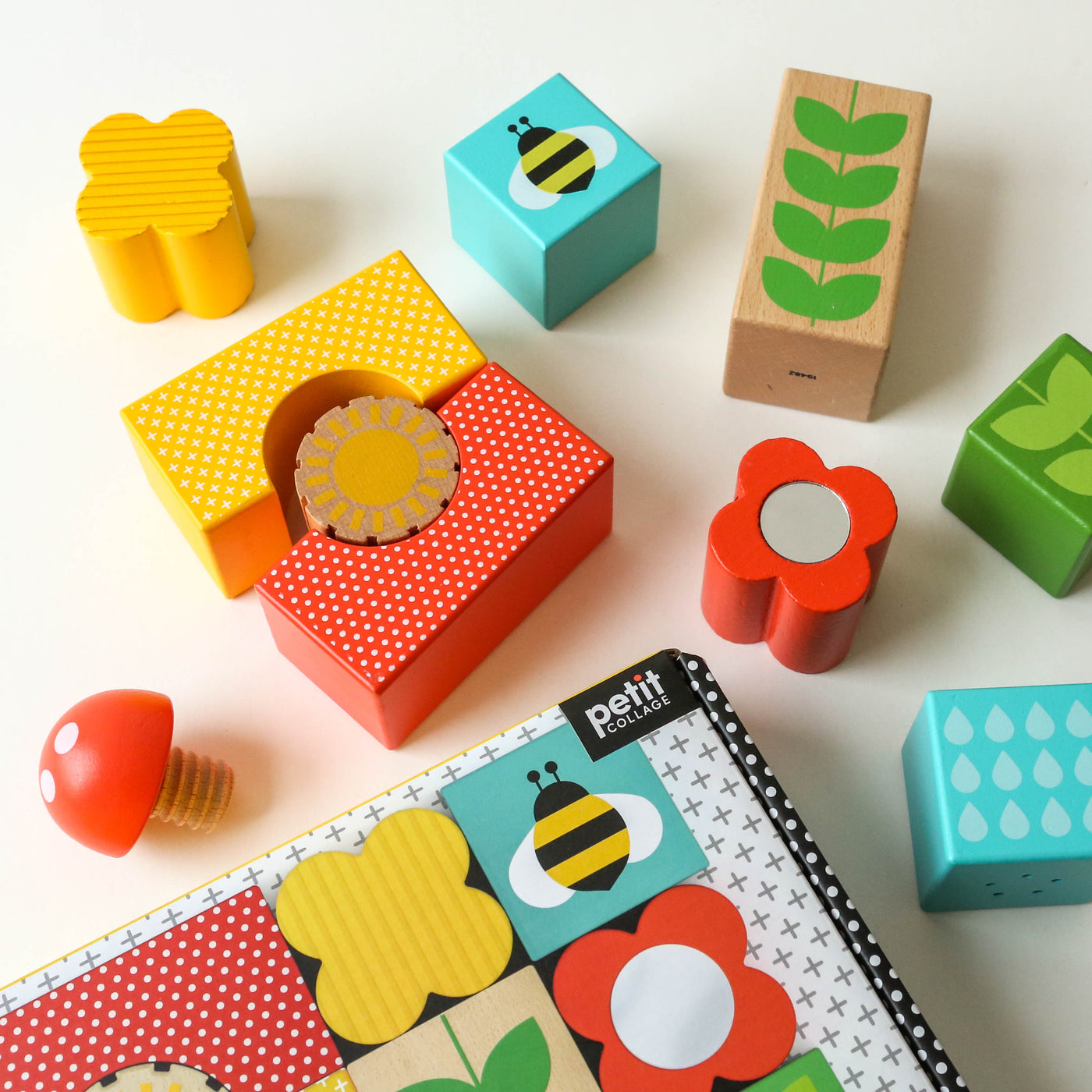 Busy Garden Wooden Discovery Blocks