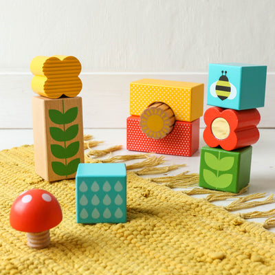 Busy Garden Wooden Discovery Blocks