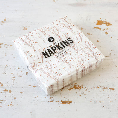 Pack of Paper Napkins - Orange Meadow