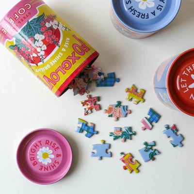 Floral Label Puzzle Tin