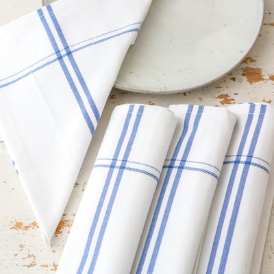 Amow Blue and White Check Napkins