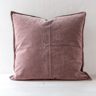 Cotton Velvet Cushion Cover - Malva