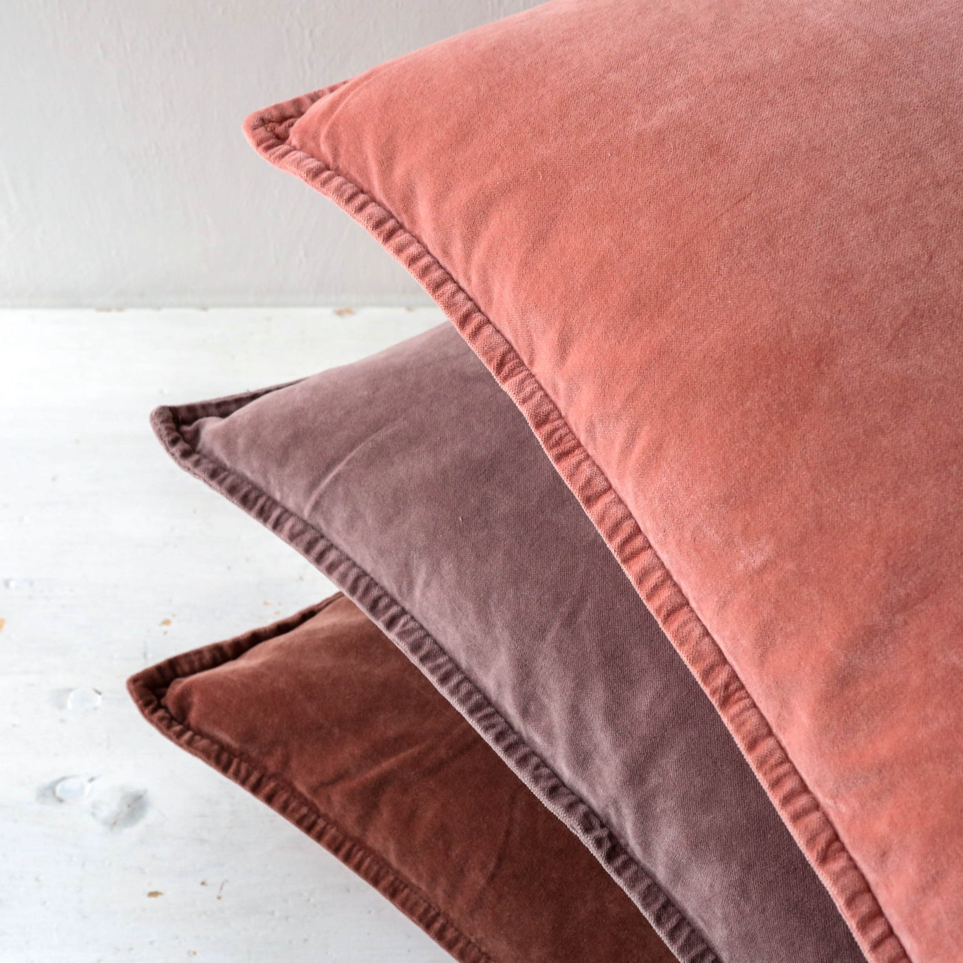 Cotton Velvet Cushion Cover - Malva