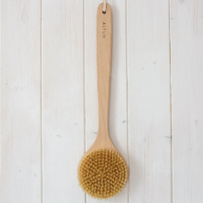 Beech Long Handled Bath Brush