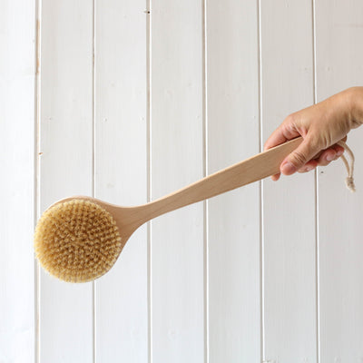 Beech Long Handled Bath Brush