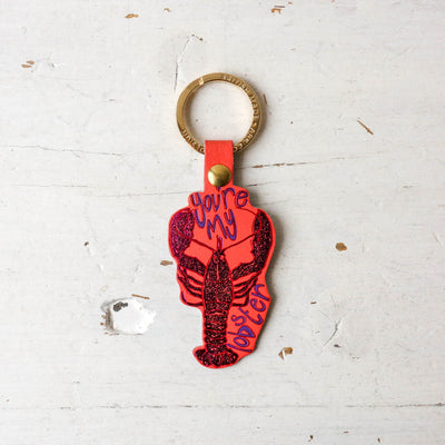 'You're My Lobster' Leather Key Fob