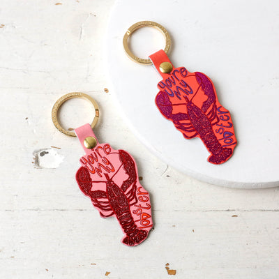'You're My Lobster' Leather Key Fob