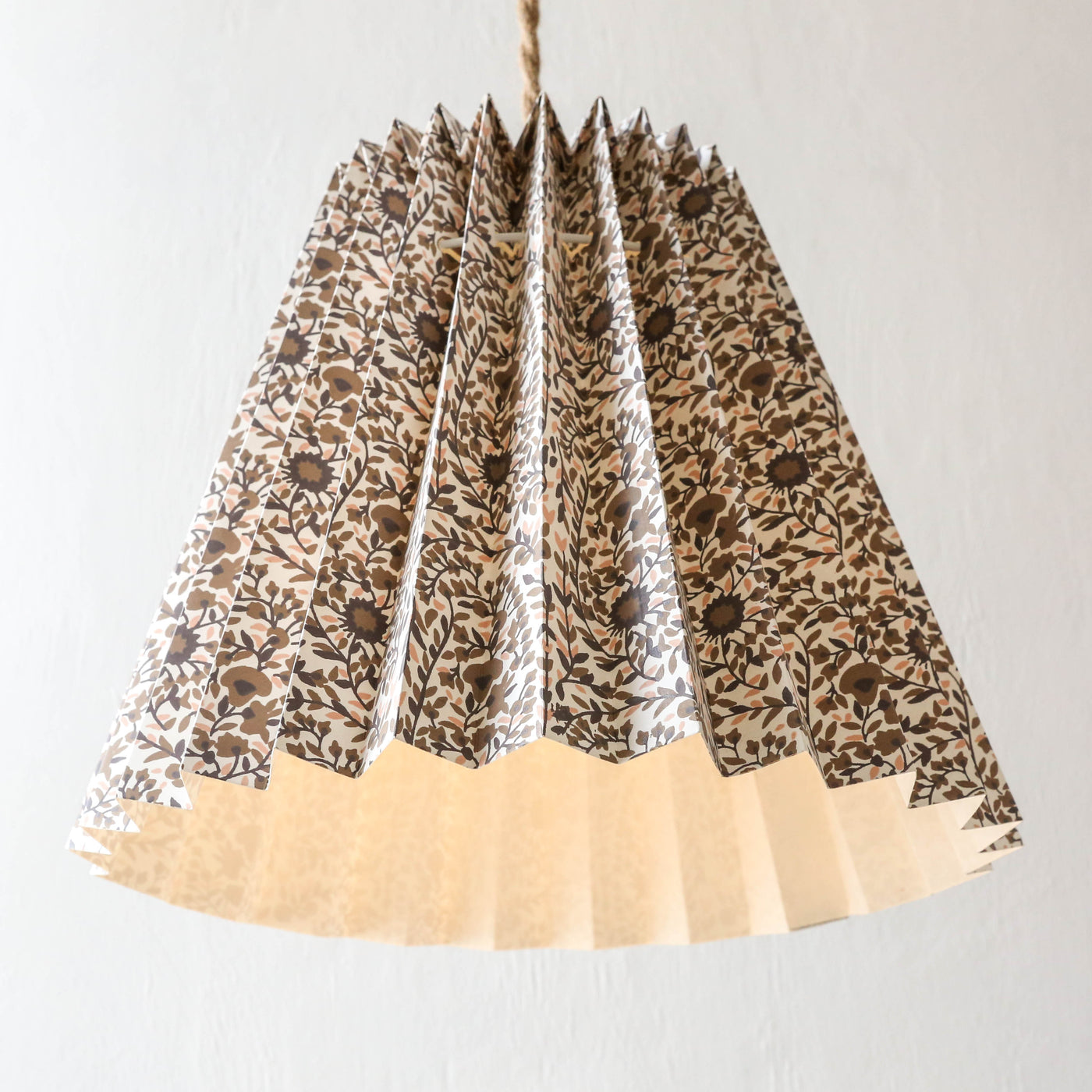 Kollam Block Printed Lampshade - Espresso