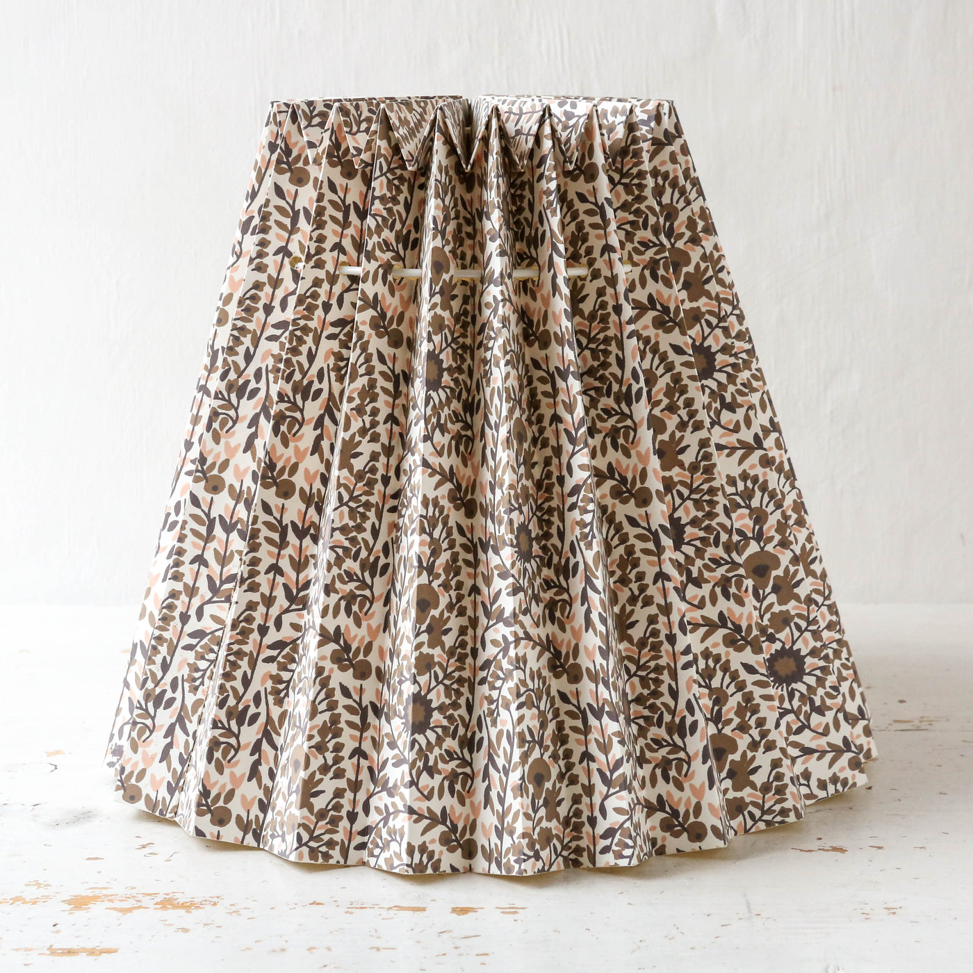 Kollam Block Printed Lampshade - Espresso